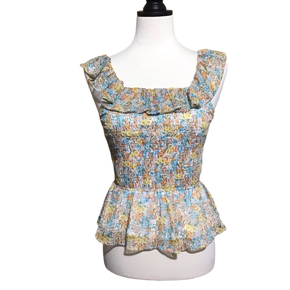Lauren Conrad Ditzy Elastic Boho Top S NWT